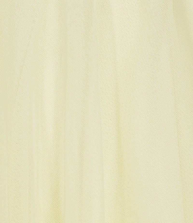 Pear Culture Strapless Mesh Twist Front Fit And Flare Dress