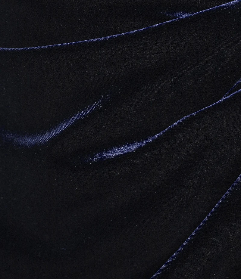 Pear Culture Strapless Ruched Velvet Long Dress