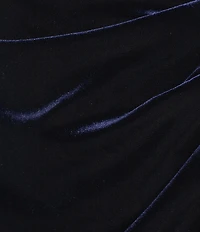 Pear Culture Strapless Ruched Velvet Long Dress