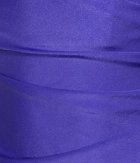 Pear Culture Stretch Satin Strapless Sweetheart Neck Point Wrap Side Slit Dress