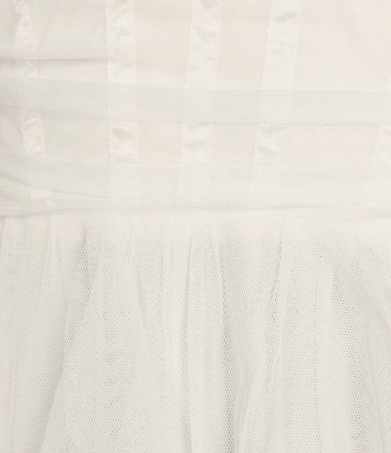 Pear Culture Sweetheart Corset Mesh Corkscrew Short Dress