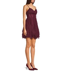 Pear Culture V-Neck Corset Waist Tiered Dress