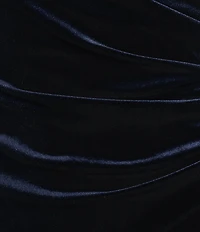 Pear Culture Velvet Long Sleeve Faux Wrap Dress