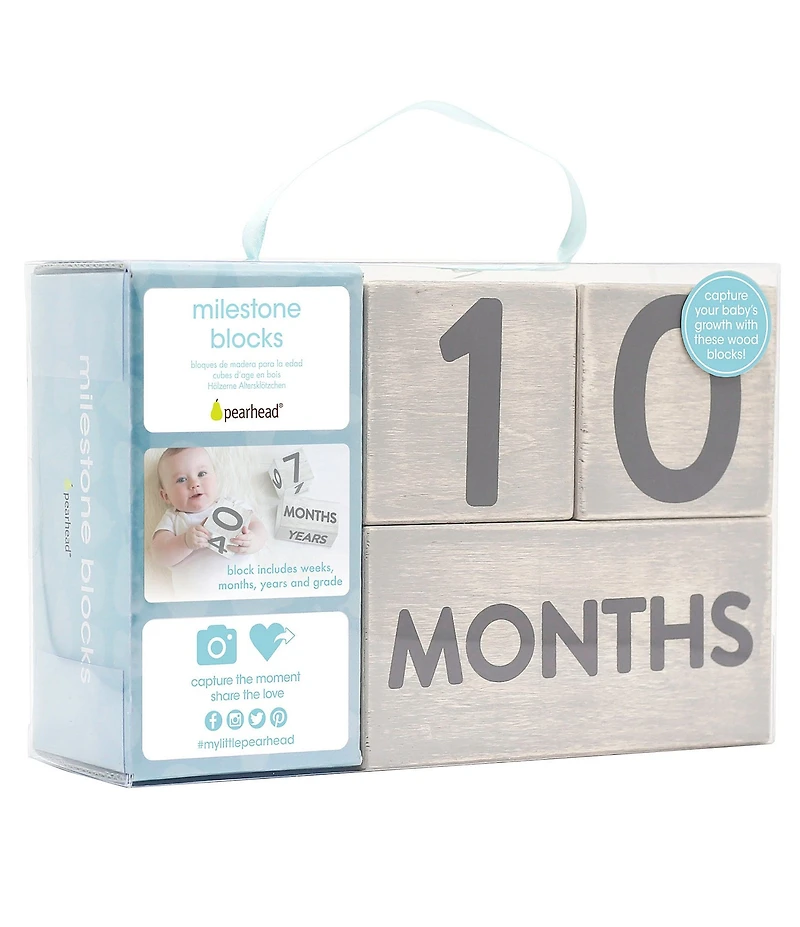 Pearhead Milestone Wooden Age Blocks