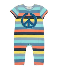 Peek Baby Boys/Girls Multi Stripe Peace Coverall