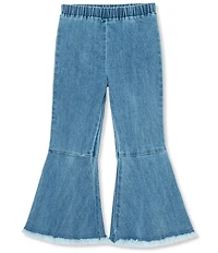 Peek Little/Big Girls 2T-10 Fringe-Accented Flare-Leg Denim Pants