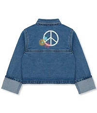 Peek Little/Big Girls 2T-10 Long-Sleeve Embroidered/Appliqued Denim Jacket