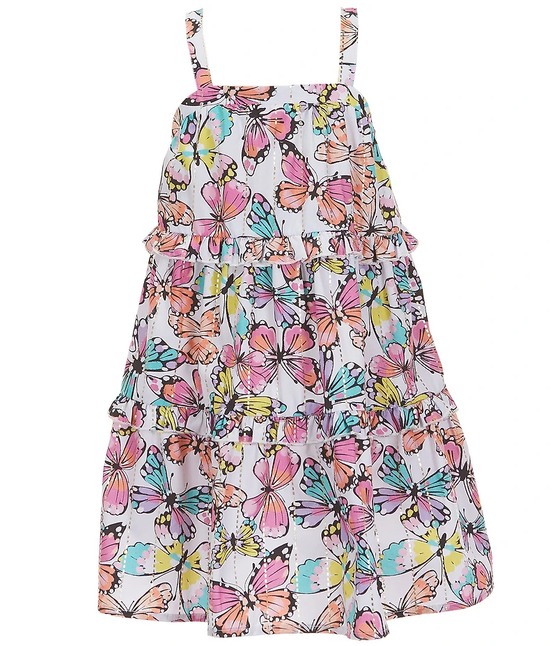 Peek Little/Big Girls Butterfly Tiered Dress