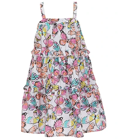 Peek Little/Big Girls Butterfly Tiered Dress