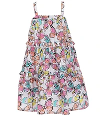 Peek Little/Big Girls Butterfly Tiered Dress