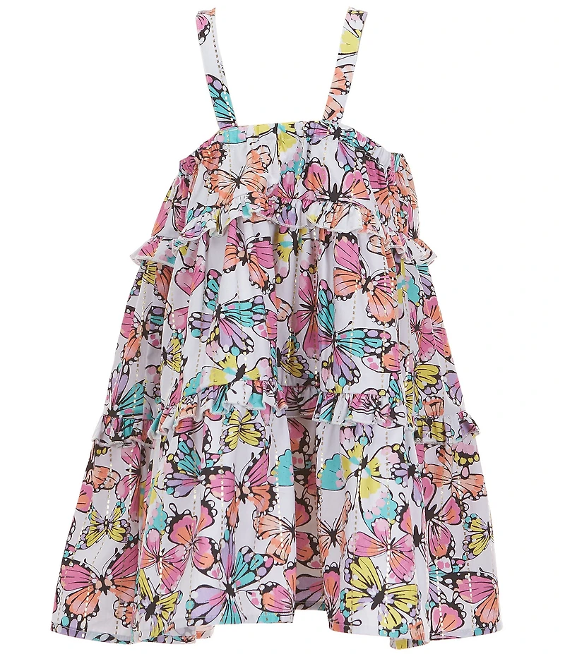 Peek Little/Big Girls Butterfly Tiered Dress