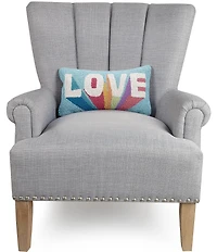 Peking Handicraft 3D Love Hooked Wool Pillow