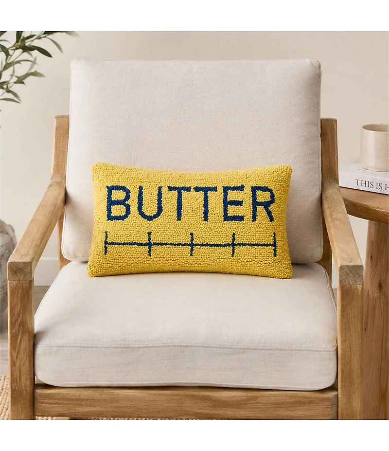 Peking Handicraft Butter Wool Hook Pillow