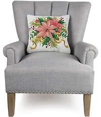 Peking Handicraft Christmas Poinsettia Hook Pillow