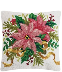 Peking Handicraft Christmas Poinsettia Hook Pillow