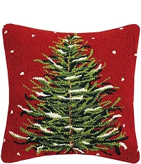 Peking Handicraft Christmas Tree Hook Wool Pillow