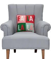 Peking Handicraft Fa La La Embroidered Pillow