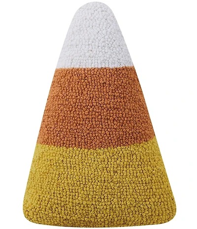 Peking Handicraft Halloween Collection Candy Corn Figural Hooked Pillow