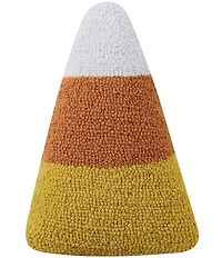 Peking Handicraft Halloween Collection Candy Corn Figural Hooked Pillow