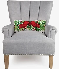 Peking Handicraft Holiday Cheer Hook Wool Pillow