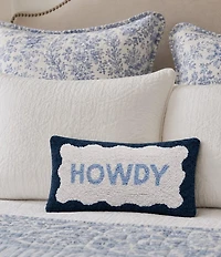 Peking Handicraft Howdy Wool Hook Throw Lumbar Pillow