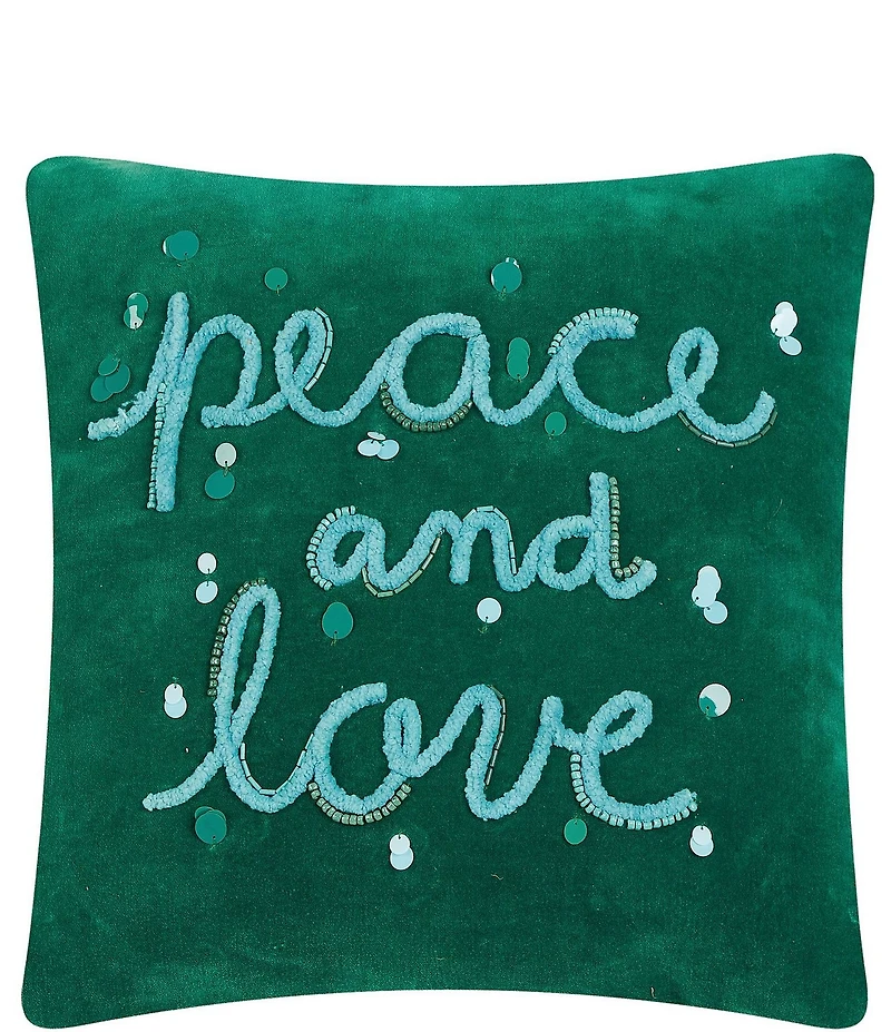 Peking Handicraft Peace & Love Decorative Pillow