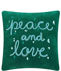 Peking Handicraft Peace & Love Decorative Pillow