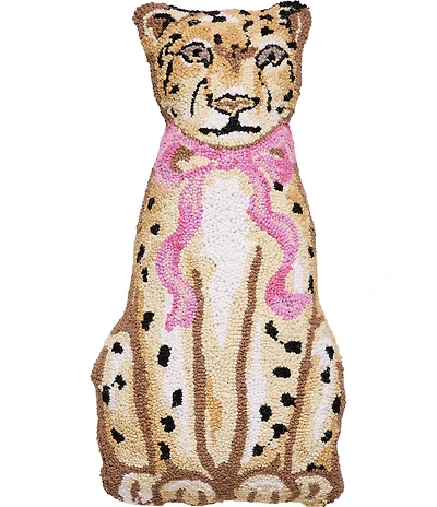 Peking Handicraft Shaped Leopard Wool Hook Pillow