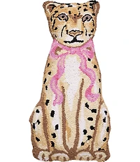Peking Handicraft Shaped Leopard Wool Hook Pillow