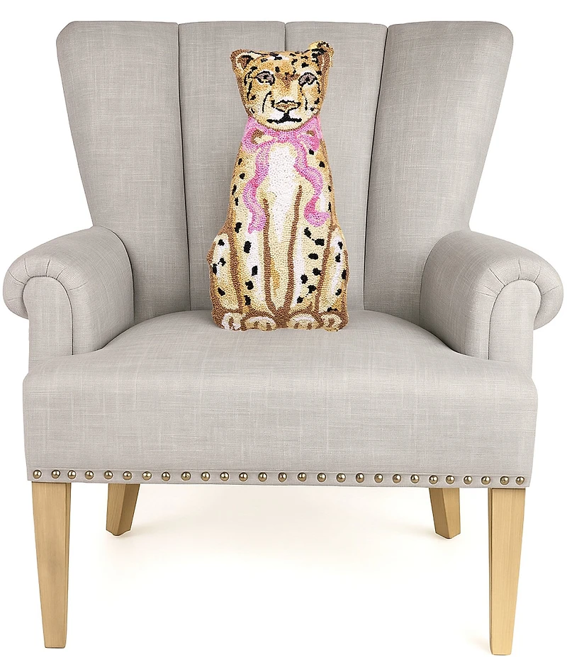 Peking Handicraft Shaped Leopard Wool Hook Pillow