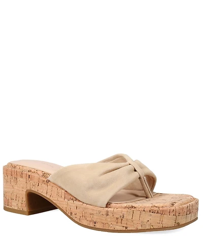 Pelle Moda Bandi Suede Cork Platform Sandals