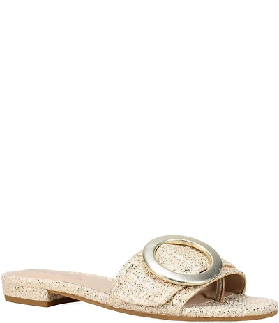 Pelle Moda Bianka Metallic Raffia Sandals