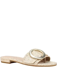 Pelle Moda Bianka Metallic Raffia Sandals