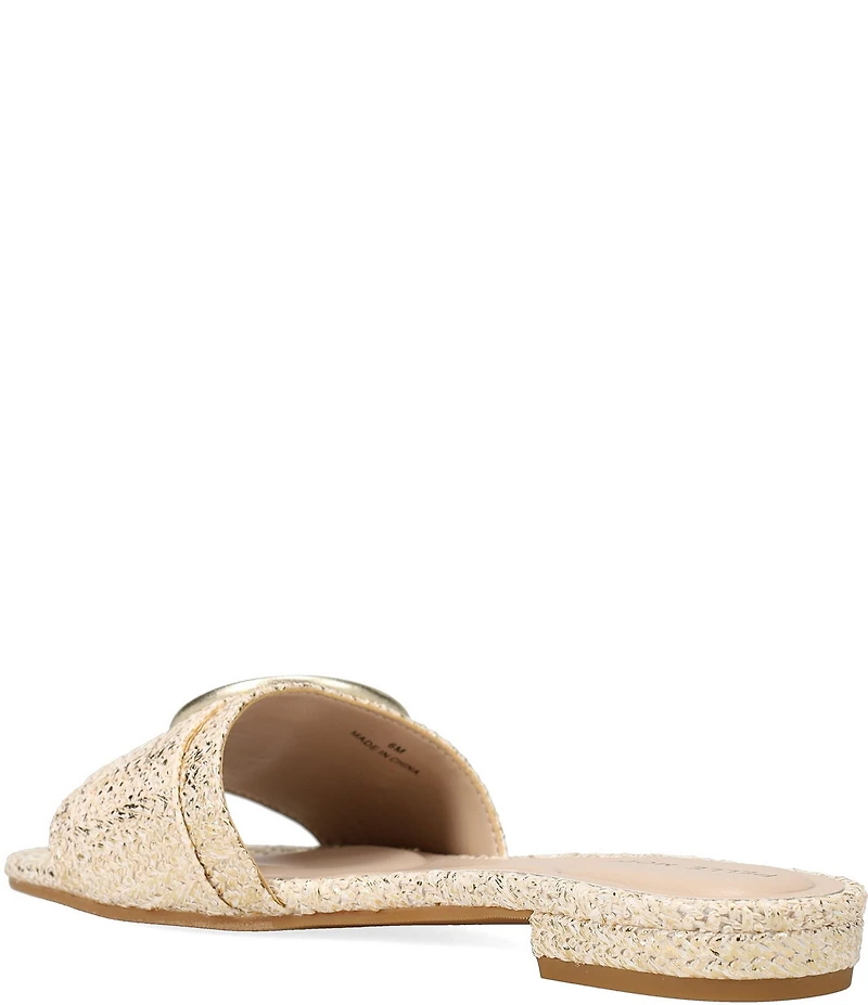 Pelle Moda Bianka Metallic Raffia Sandals