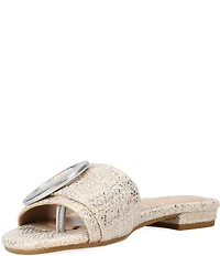 Pelle Moda Bianka Metallic Raffia Sandals
