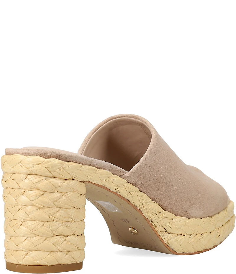 Pelle Moda Capree Suede Platform Espadrille Slide Sandals