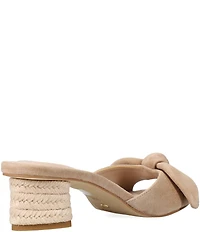 Pelle Moda Eaden Suede Bow Triangle Heel Slide Sandals
