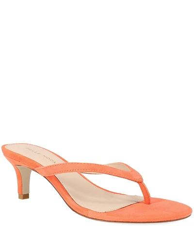 Pelle Moda Effi 4 Suede Thong Kitten Heel Sandals