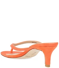 Pelle Moda Effi 4 Suede Thong Kitten Heel Sandals