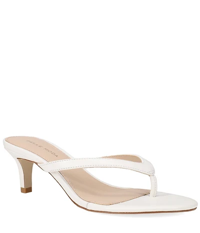Pelle Moda Effi 4 Suede Thong Kitten Heel Sandals