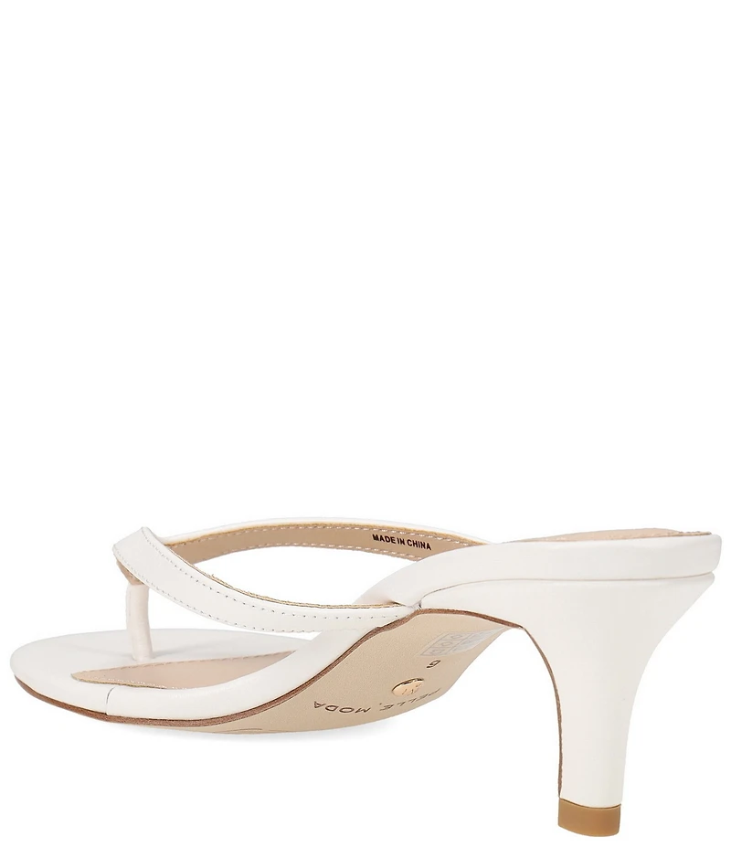 Pelle Moda Effi 4 Suede Thong Kitten Heel Sandals