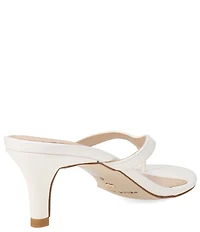 Pelle Moda Effi 4 Suede Thong Kitten Heel Sandals