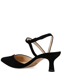 Pelle Moda Kearn Suede Asymmetric Ankle Strap Pumps