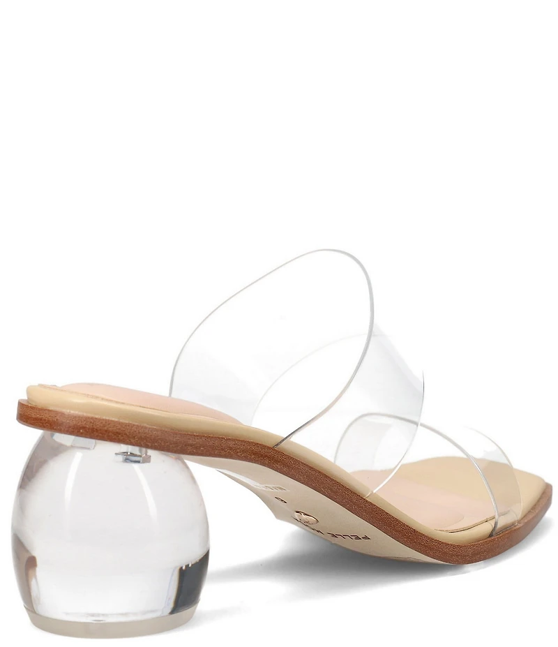 Pelle Moda Lela Vinyl Slide Sculptural Block Dress Sandals
