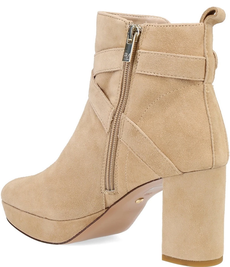 Pelle Moda Leyton Suede Buckle Strap Booties