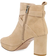 Pelle Moda Leyton Suede Buckle Strap Booties