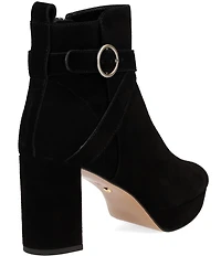 Pelle Moda Leyton Suede Buckle Strap Booties