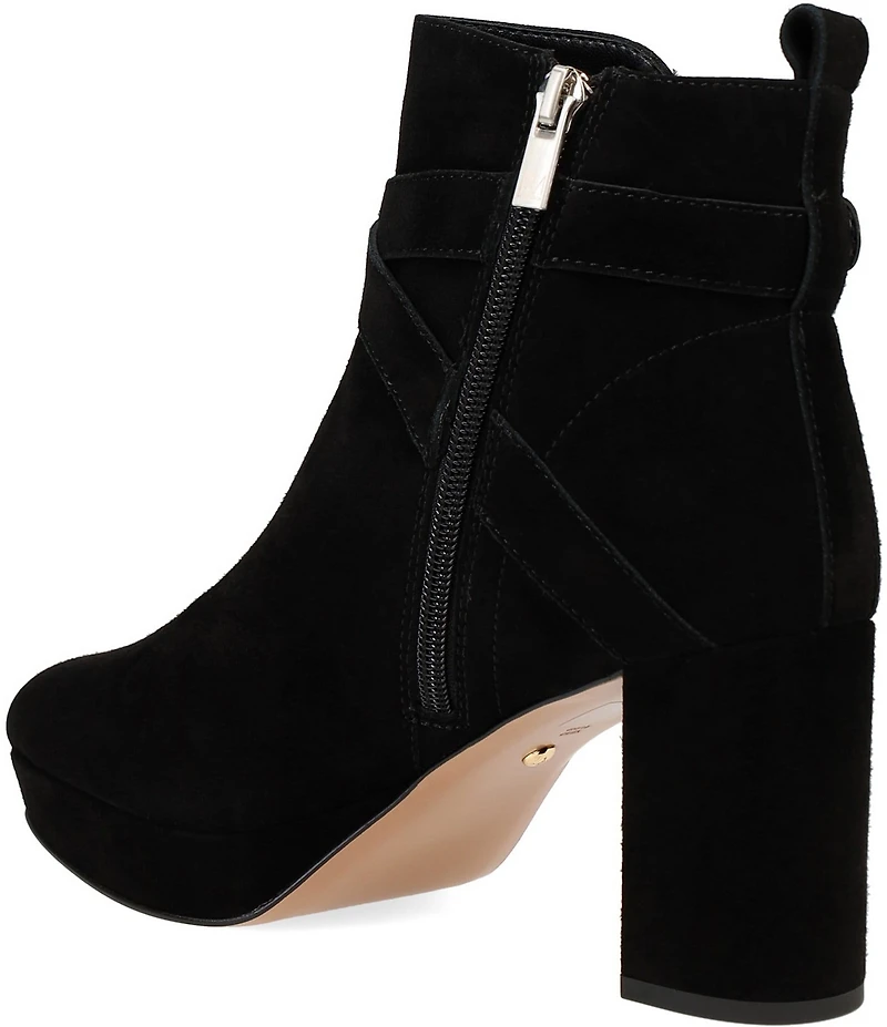 Pelle Moda Leyton Suede Buckle Strap Booties