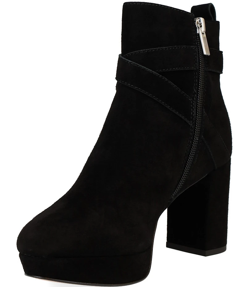Pelle Moda Leyton Suede Buckle Strap Booties