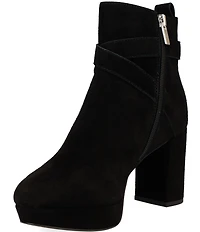 Pelle Moda Leyton Suede Buckle Strap Booties